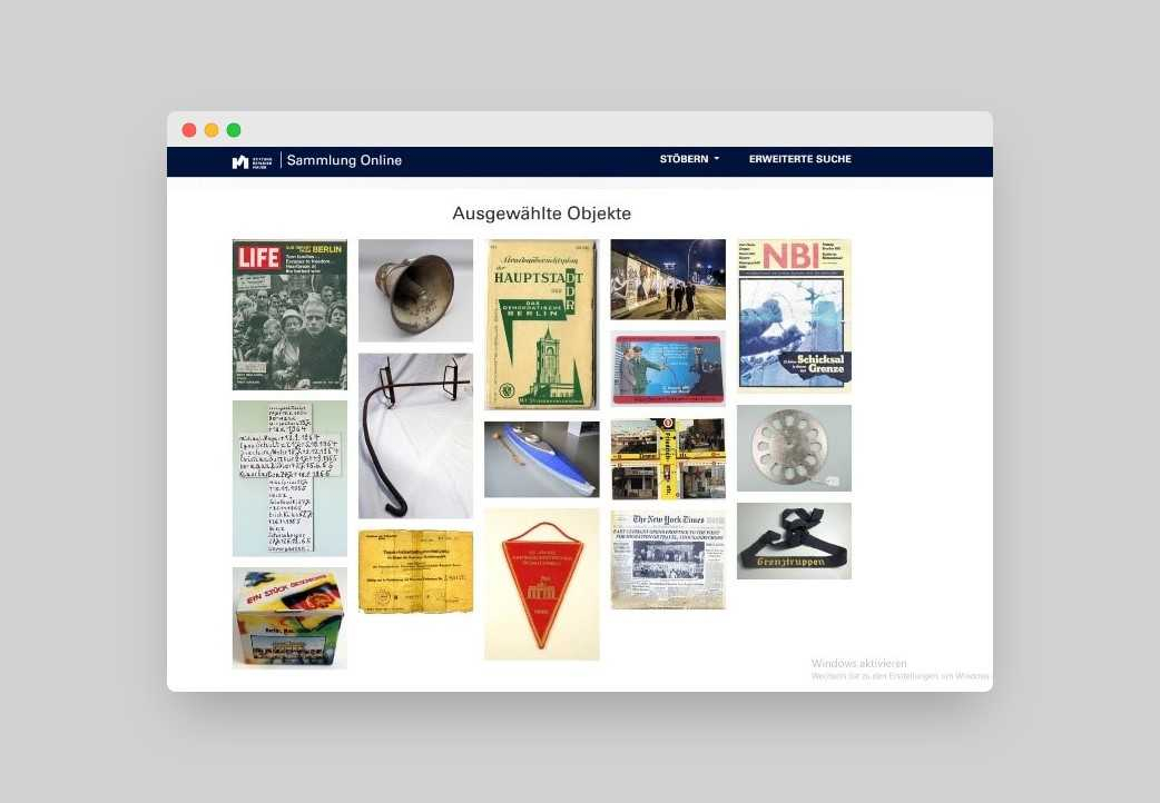 Sammlung Online Ansicht